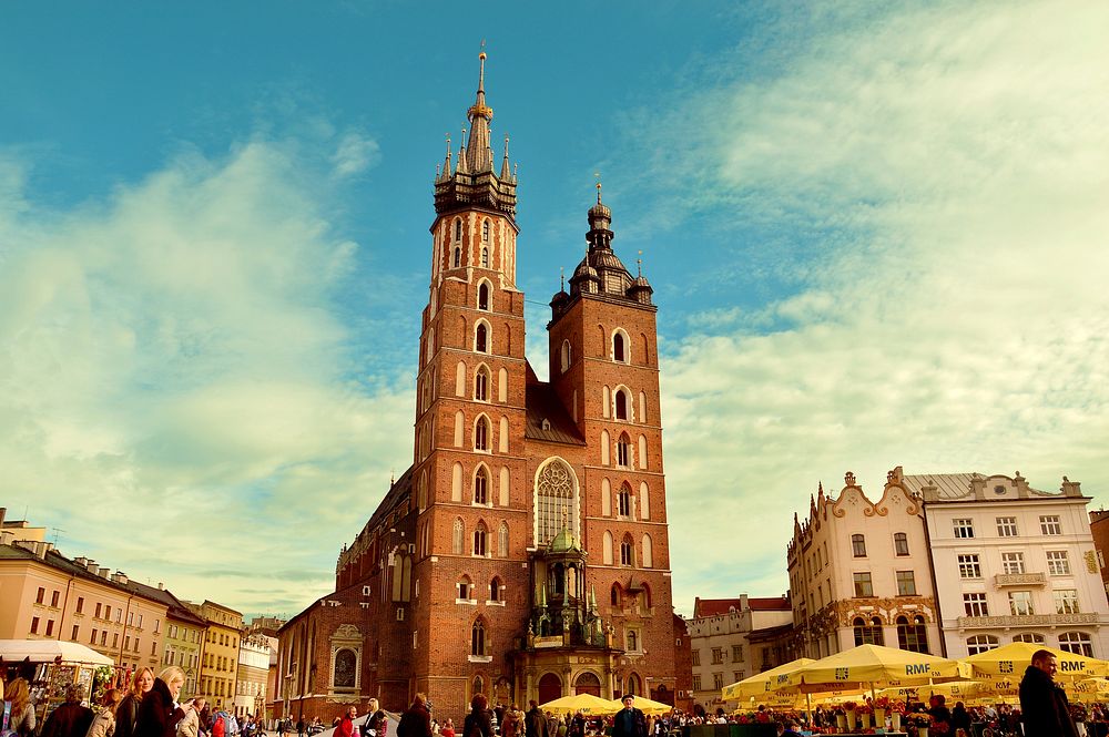 Historical church architecture in Poland. Free public domain CC0 image.