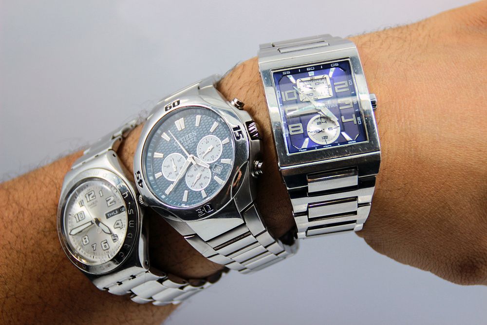 Men's wristwatches, location unknown, 1 February 2016.