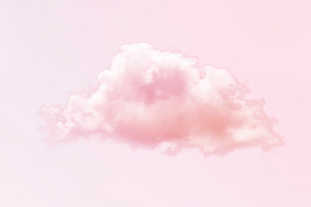 Pink aesthetic cloud, nature background psd