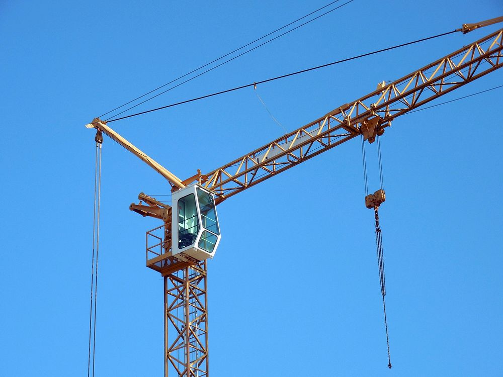 Crane, construction. Free public domain CC0 photo.