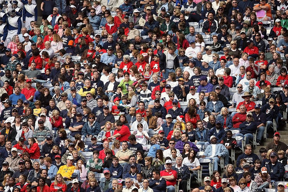 Crowd at sports game. Free public domain CC0 photo.