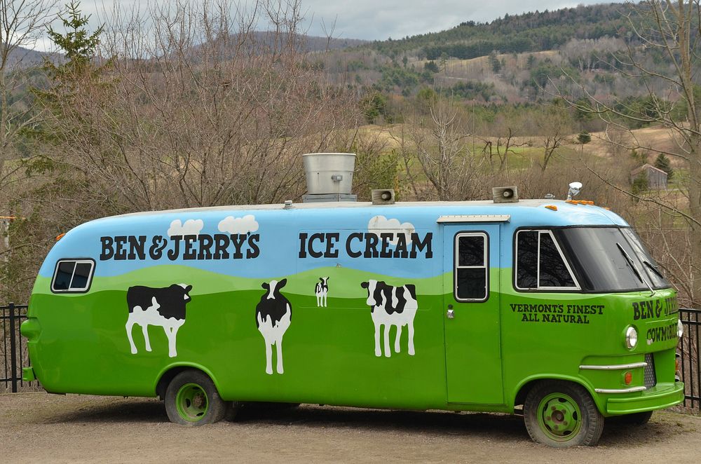 Ben & Jerry Icecream Van, Vermont, USA, May 30, 2016.