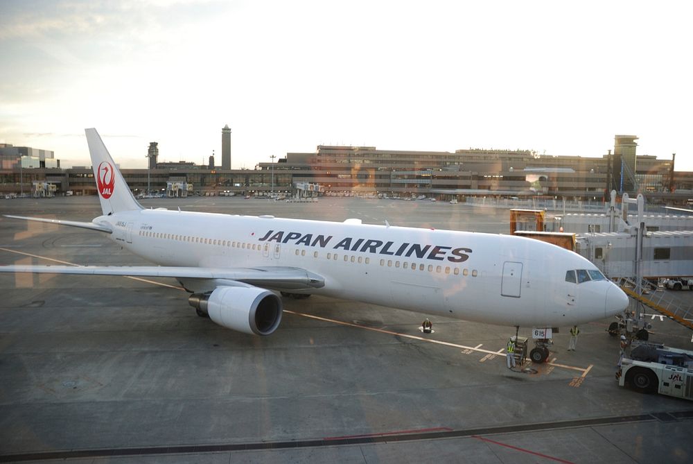 Japan Airlines plane, Tokyo Narita, 9/01/2013.