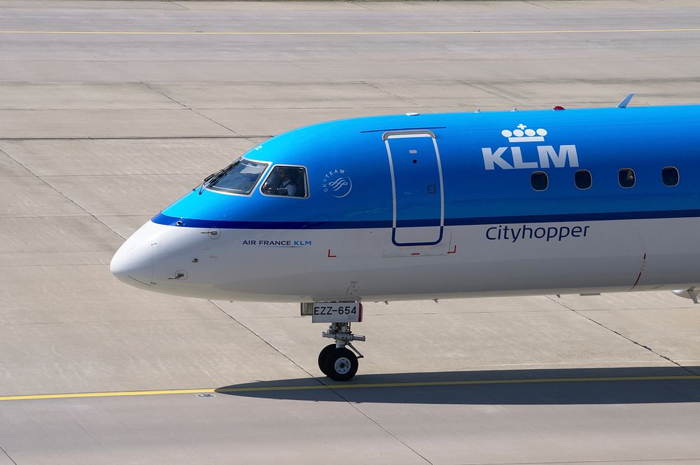 KLM airlines plane, Zurich airport, 18/09/2016. 
