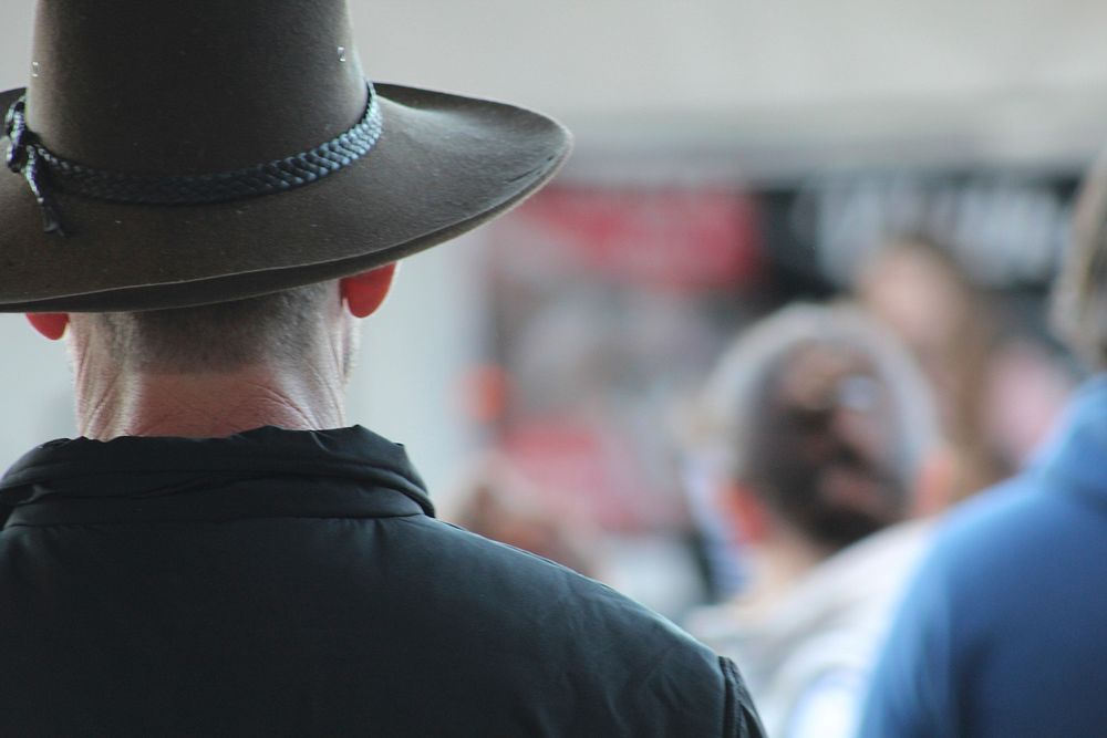 Man in hat. Free public domain CC0 photo.