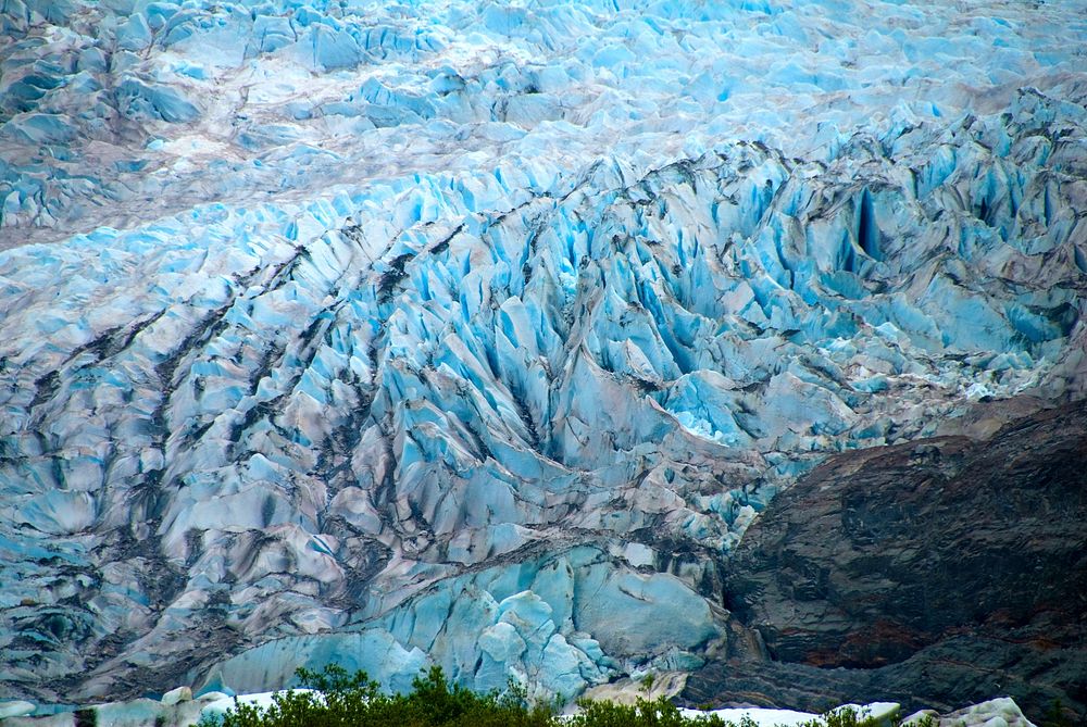 Aerial view of glacier. Free public domain CC0 image. 