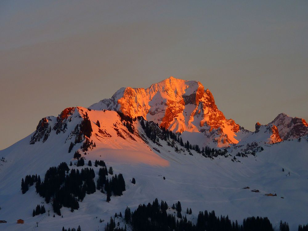 Snow-capped mountain. Free public domain CC0 photo. 