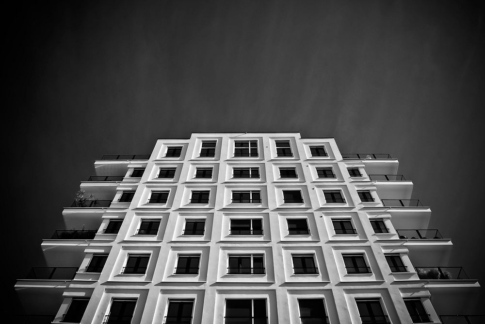 Modern office building facade. Free public domain CC0 photo.