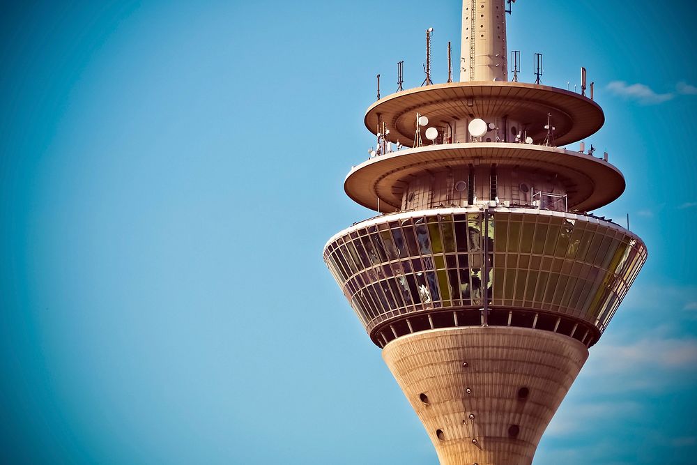 Tower in Dusseldorf, Germany. Free public domain CC0 photo.