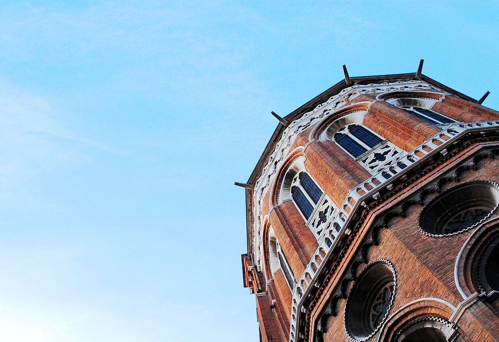 Historical religious architecture facade, Venice. Free public domain CC0 image.