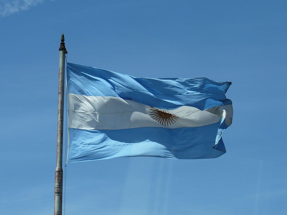 Argentina flag. Free public domain CC0 image.