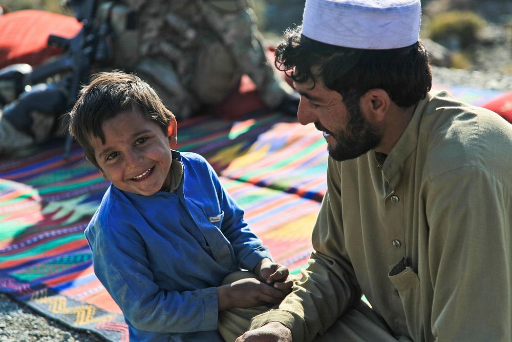 Afghani child laughing, Afghanistan - 10 October 2012