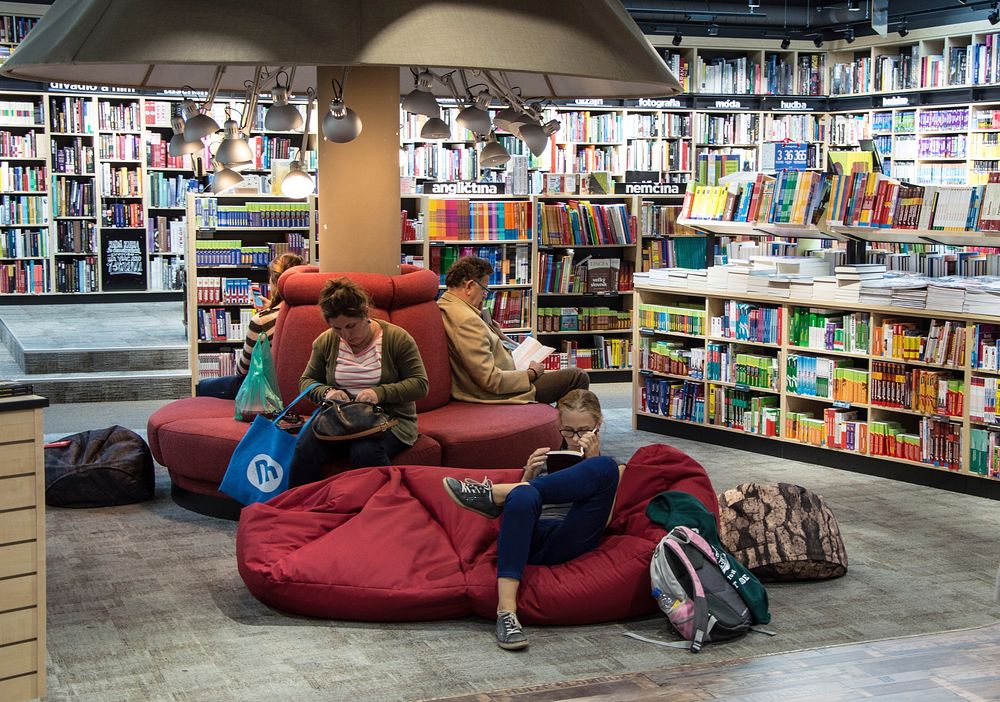 People in a bookstore, Poland - 13 October 2015