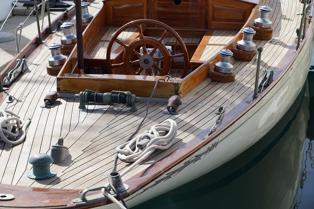 Yacht sailing in the sea. Free public domain CC0 photo.