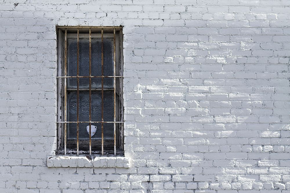 Window on brick wall. Free public domain CC0 photo.