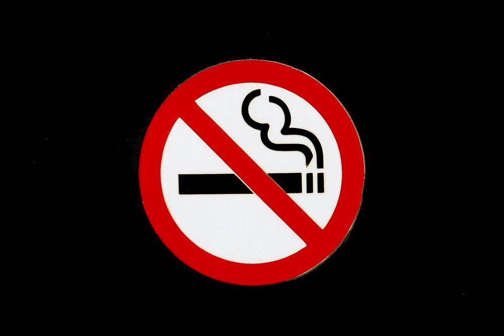 No smoking sign. Free public domain CC0 photo.