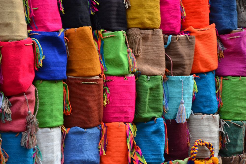 Colorful bags. Free public domain CC0 photo.