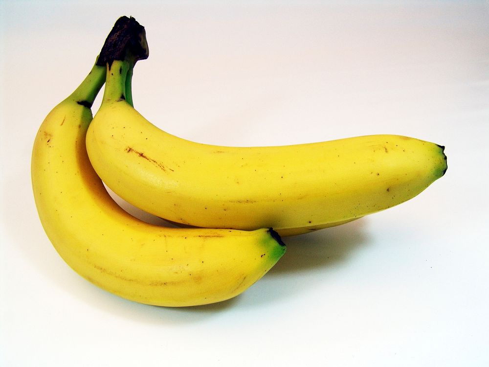 Closeup on bunch of bananas. Free public domain CC0 image.