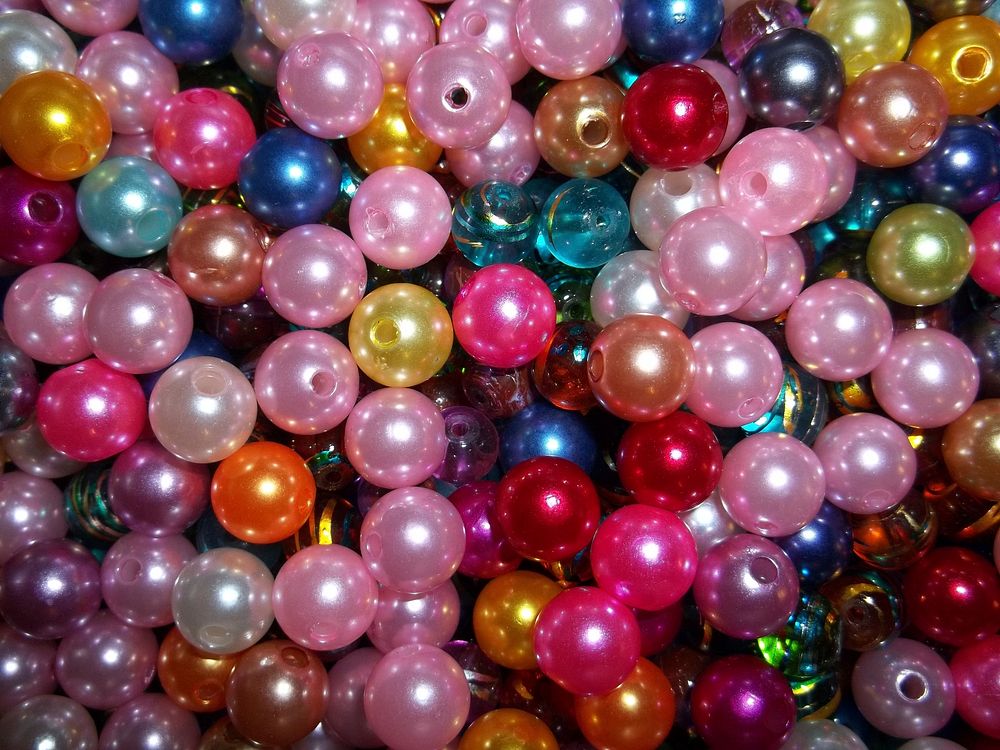 Colorful beads. Free public domain CC0 photo.