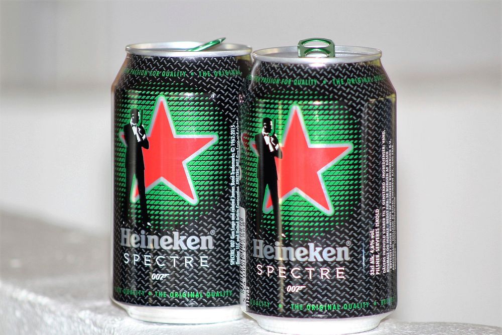 Heineken beer cans, location unknown, | Free Photo - rawpixel