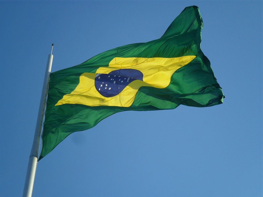 Brazil flag. Free public domain CC0 image.