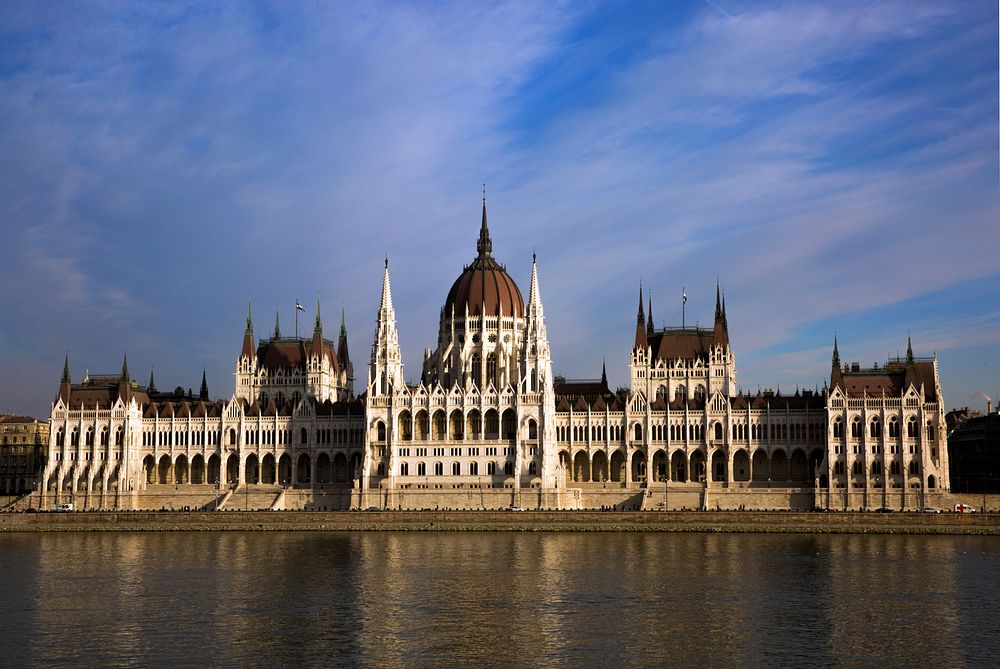 Hungarian parliament building architecture. Free public domain CC0 image.