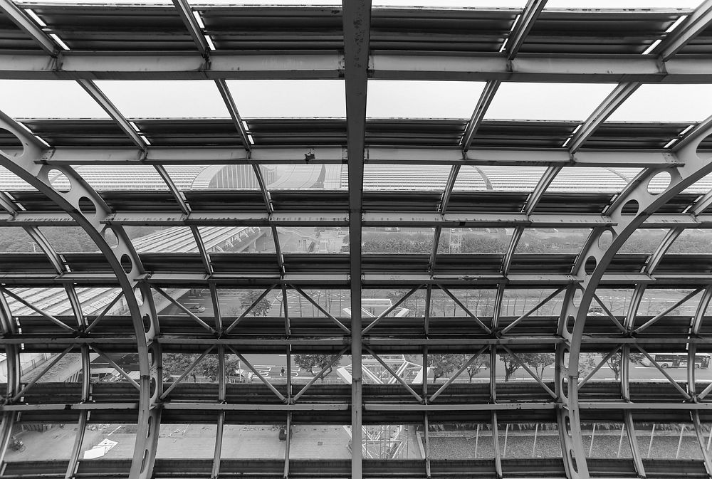 Glass ceiling architecture. Free public domain CC0 image.