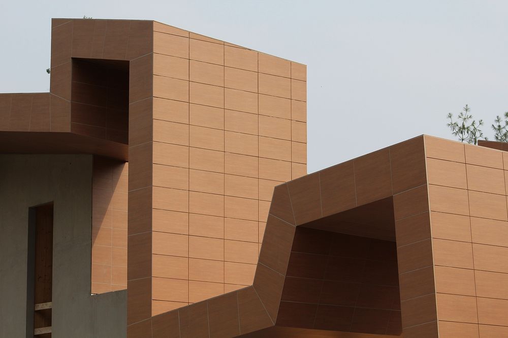 Geometrical building architecture close up. Free public domain CC0 image.