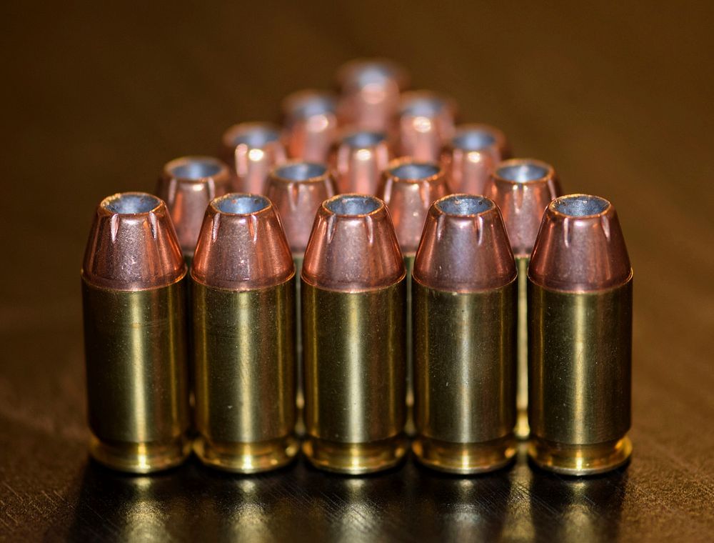 Brass bullets ammunition. Free public domain CC0 image.