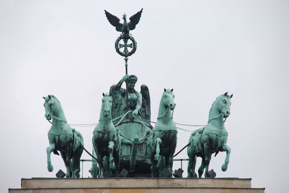 Brandenburg gate in Berlin. Free public domain CC0 photo.