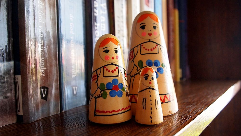 Babushka handmade dolls. Free public domain CC0 photo.