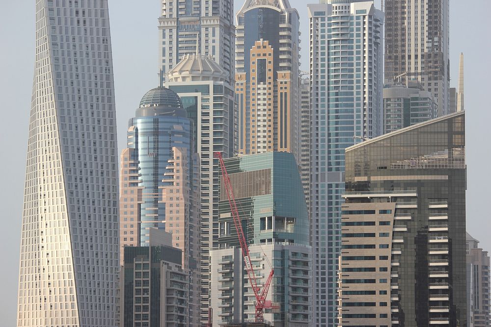 Dubai skyscrapers architecture cityscape. Free public domain CC0 image.