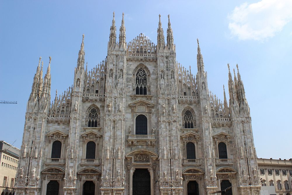 Milan cathedral historical architecture. Free public domain CC0 image.