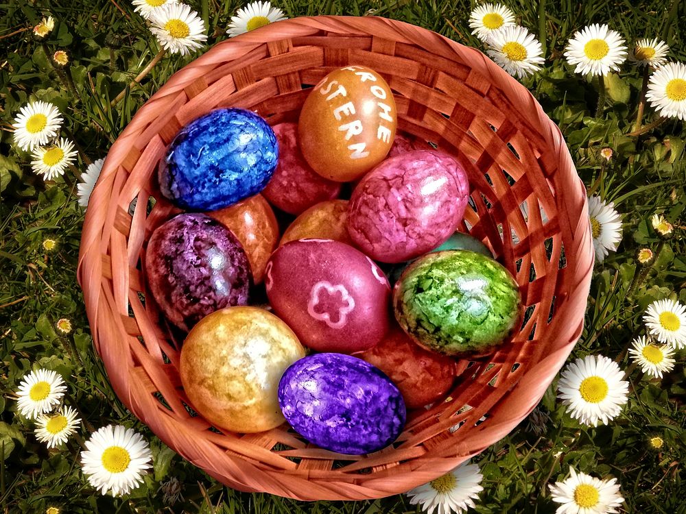 Easter eggs background. Free public domain CC0 photo.