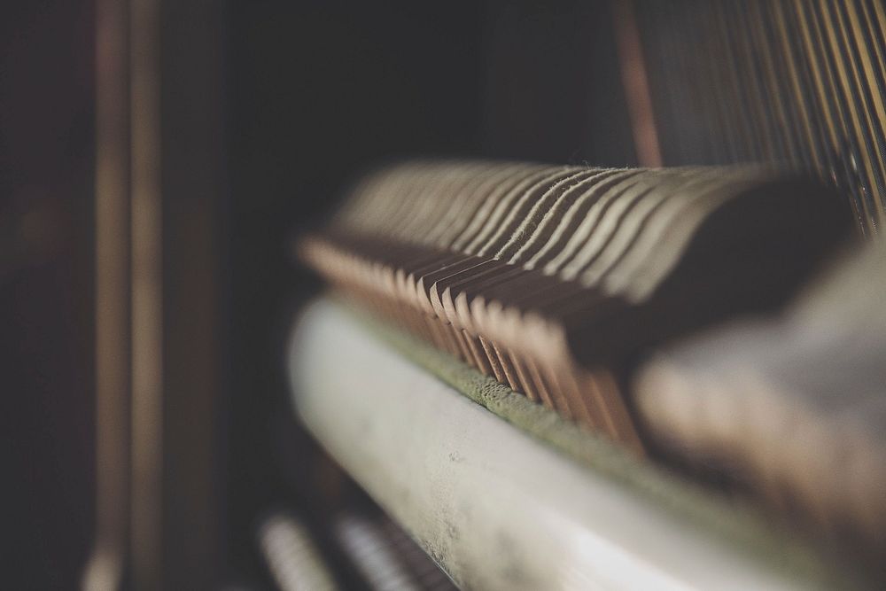 Free inside of piano image, public domain musical instrument CC0 photo.