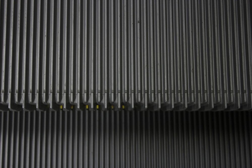 Close up escalator step. Free public domain CC0 photo.