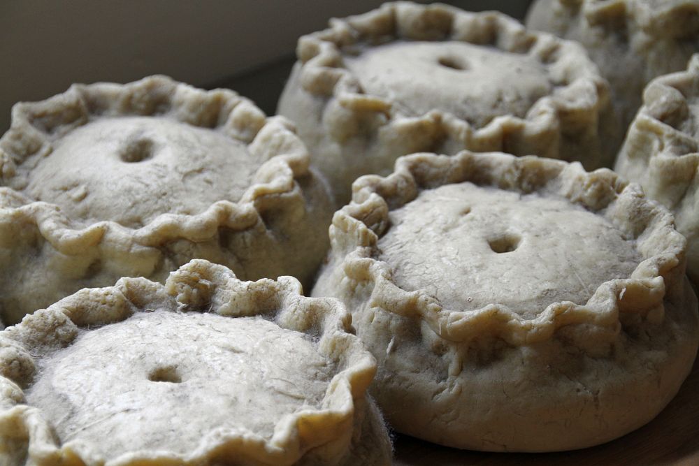 Hot water crust pastry. Free public domain CC0 photo.