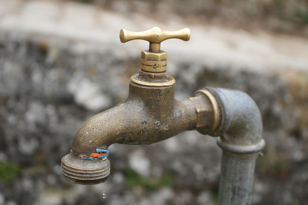 Water tap in gardern. Free public domain CC0 photo.
