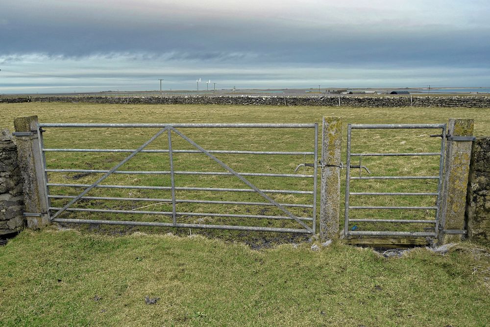 Metal farm gates. Free public domain CC0 photo.