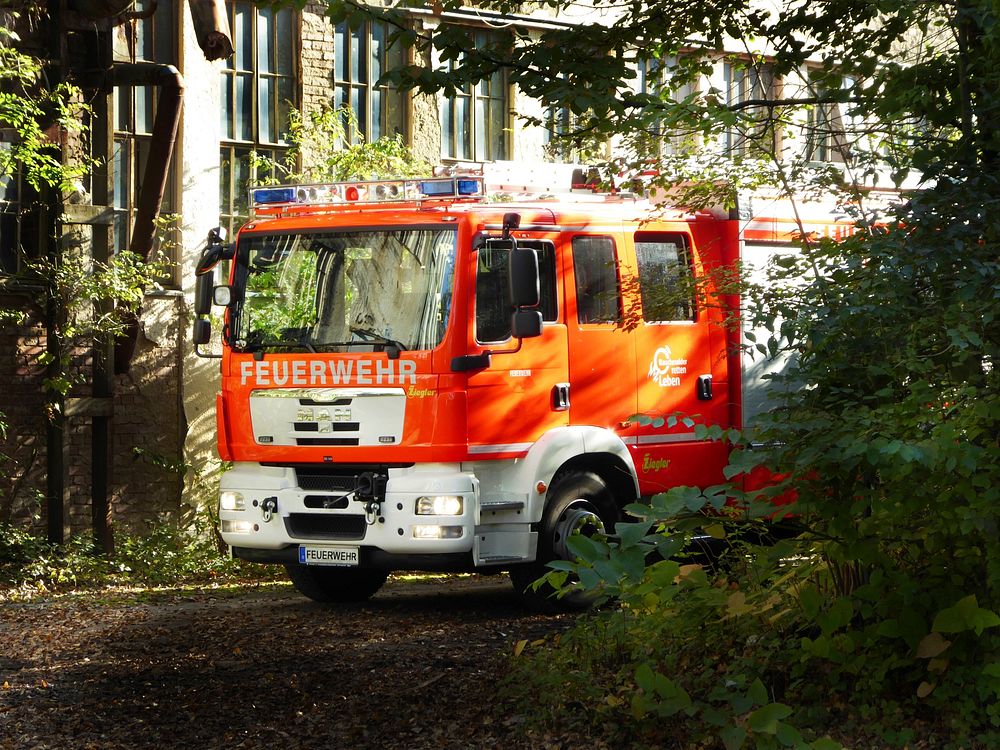 Fire truck, rescue operations. Free public domain CC0 photo.