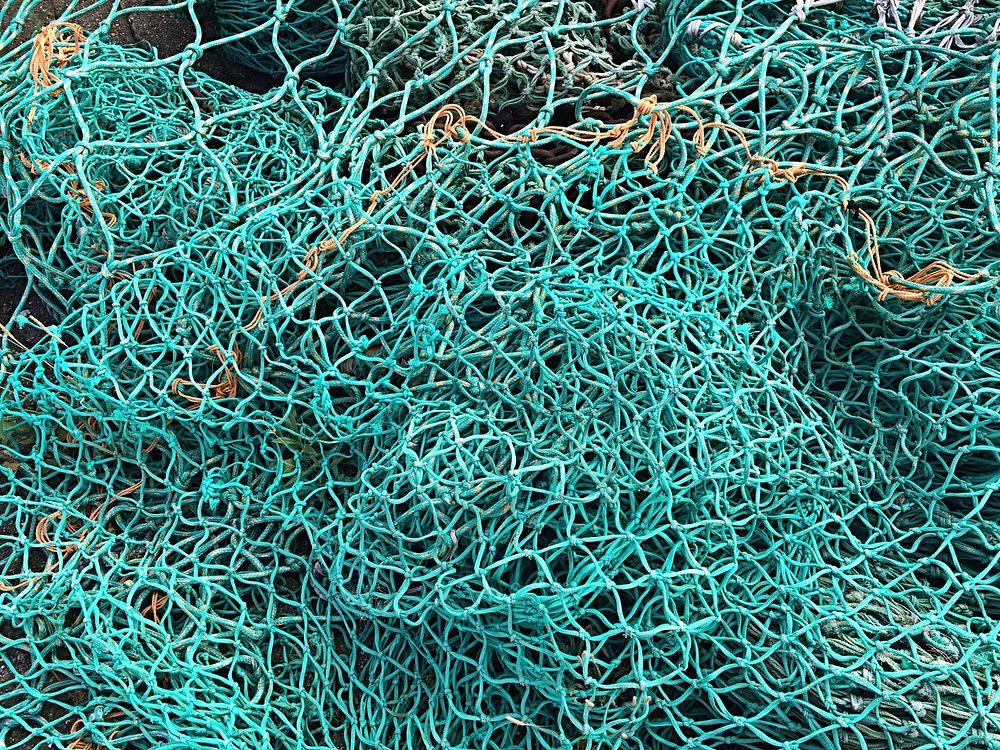 Fishing nets close up. Free public domain CC0 photo.