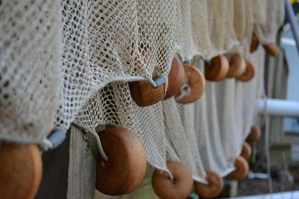 Fishing nets close up. Free public domain CC0 photo.