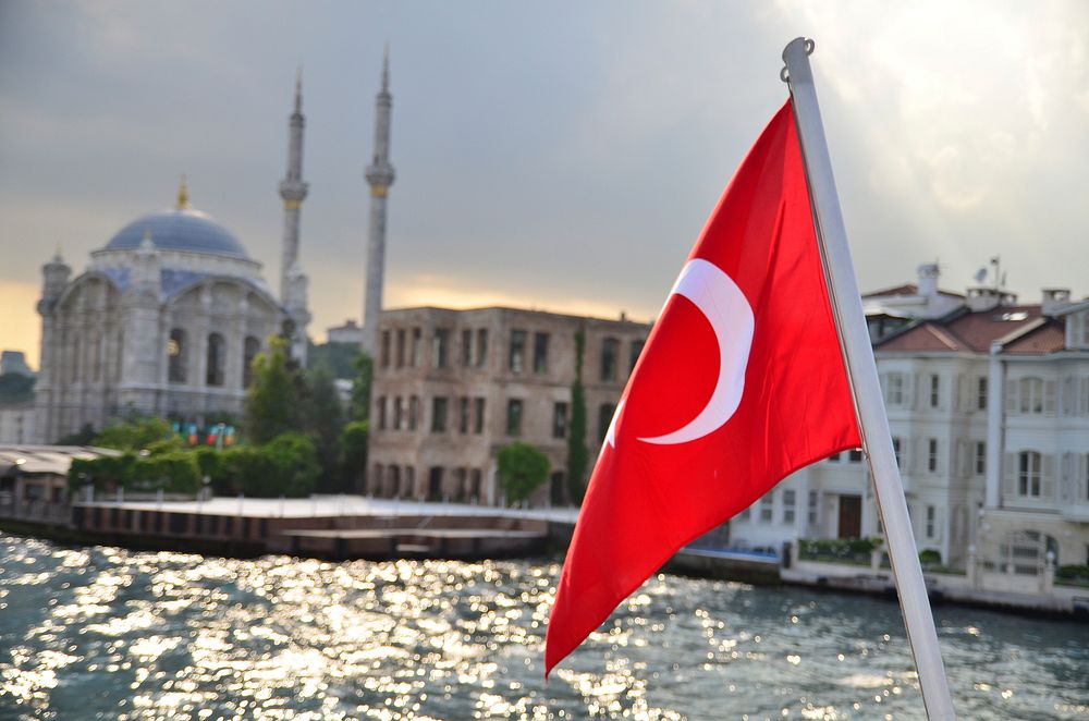 Turkish flag. Free public domain CC0 image.