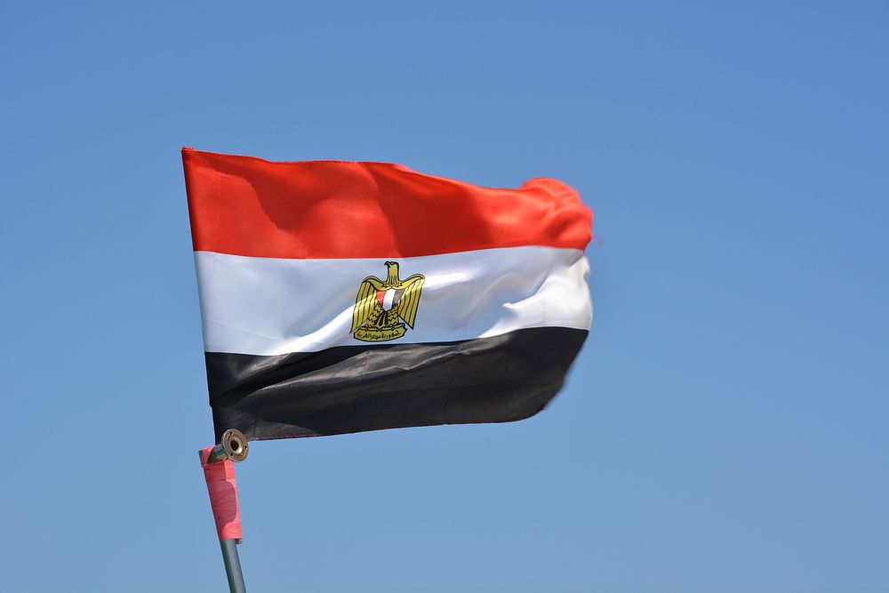Egypt flag. Free public domain CC0 image.
