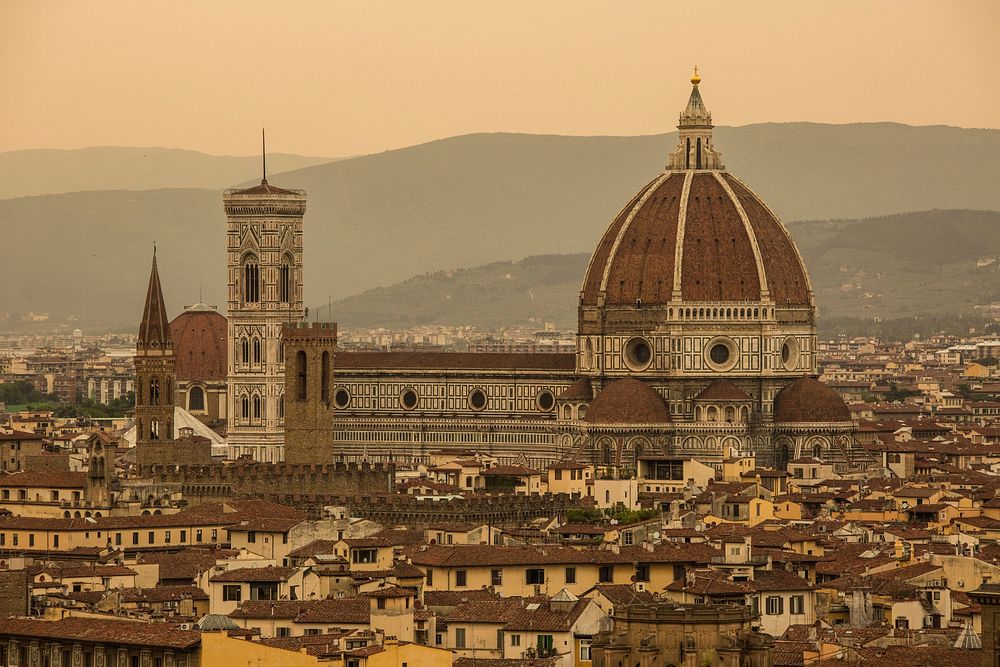 Florence Cathedral and Brunelleschi's Dome in Italy. Free public domain CC0 photo.