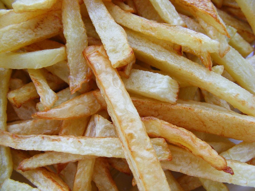 French fries, junk food. Free public domain CC0 image