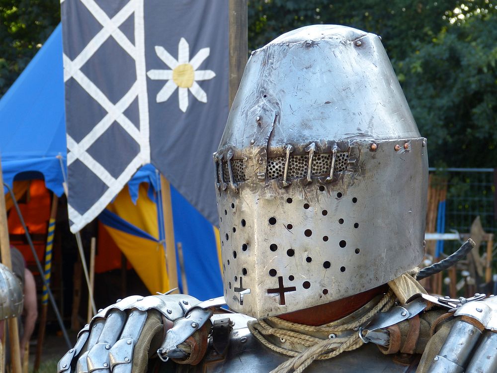 Armor knight costume. Free public domain CC0 image.