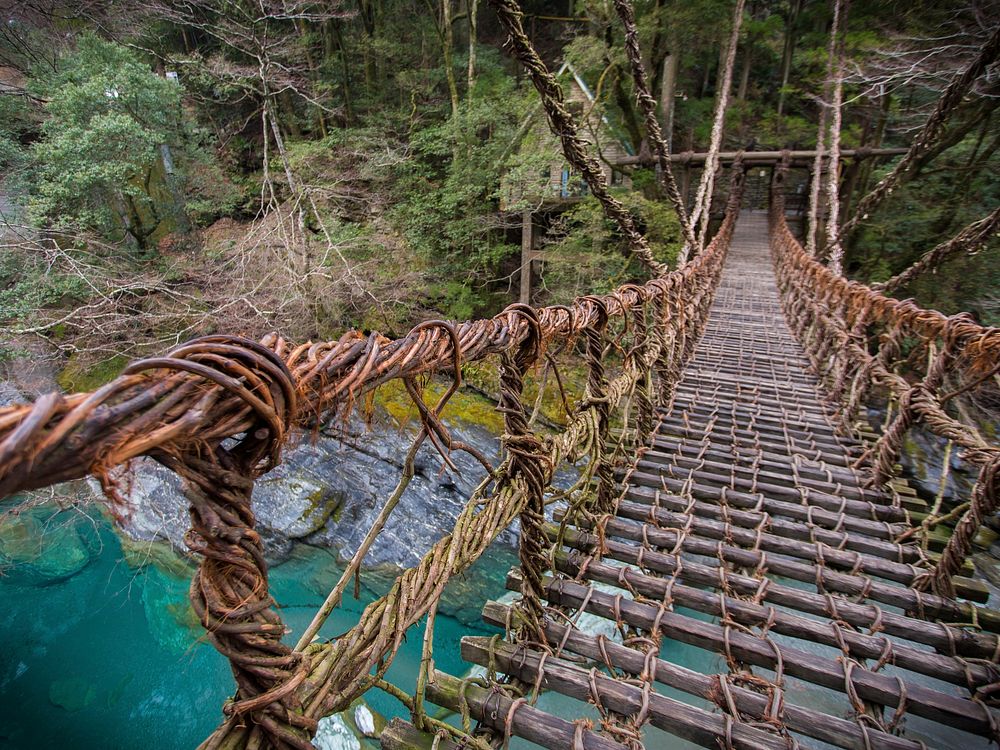 Kazurabashi Bridge, Japan. Free public domain CC0 photo.