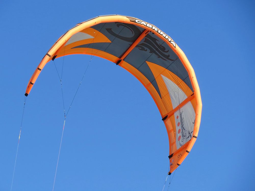 Kitesurfing kiting water sports. Location unknown - Feb. 23, 2014