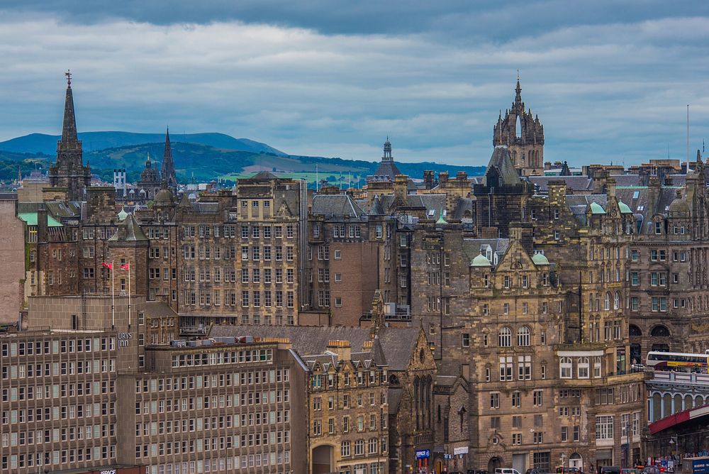 Edinburgh city, Scotland. Free public domain CC0 photo.